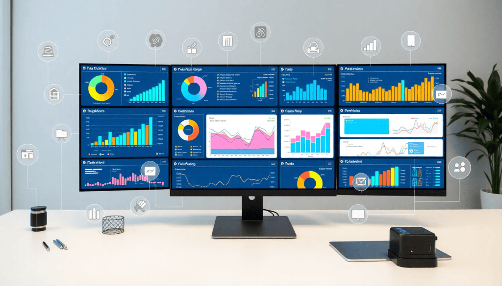 "Marketing dashboard automation with visualized analytics, showcasing automated performance reports, cross-channel insights, and agency reporting via TapClicks and Funnel.io comparison."