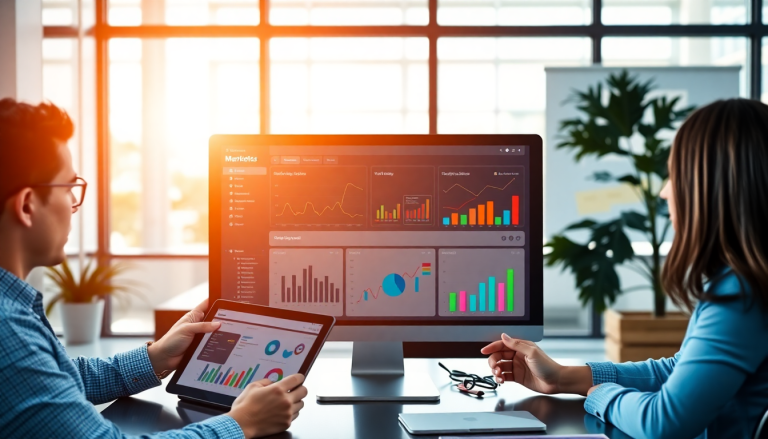 White-label marketing dashboard for agencies showcasing customizable client dashboards and branded analytics software with automated data visualization for cross-channel agency reporting.