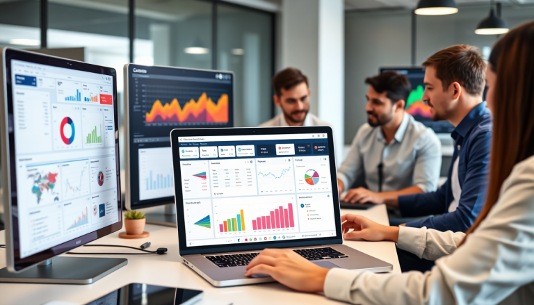 White-label marketing dashboard for agencies displaying customizable client dashboards and branded analytics software, featuring white-label KPI reports and cross-channel agency reporting with automated data visualization.