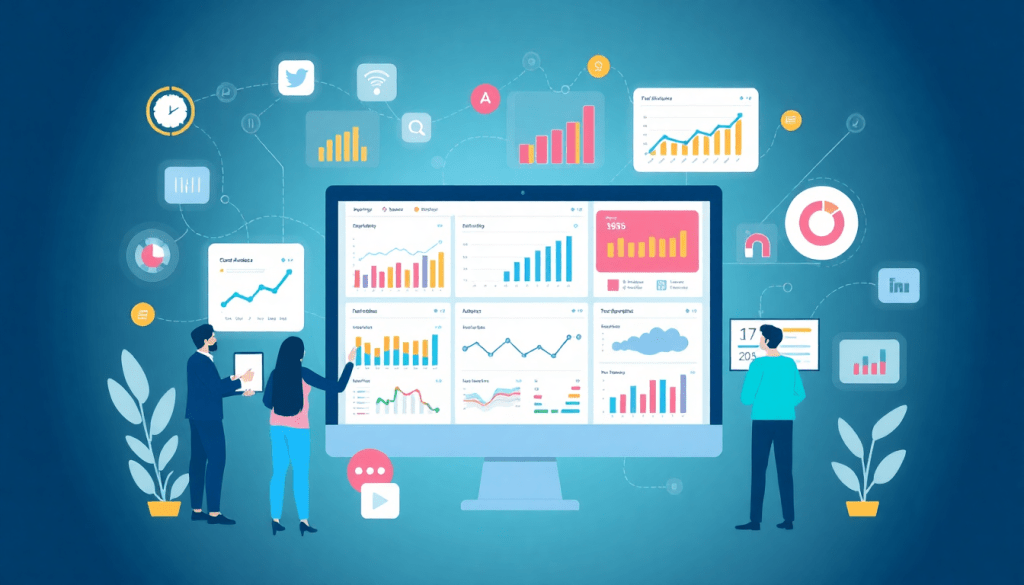 Supermetrics alternative marketing analytics dashboard showcasing automated performance reports and cross-channel analytics with digital marketing data visualization.