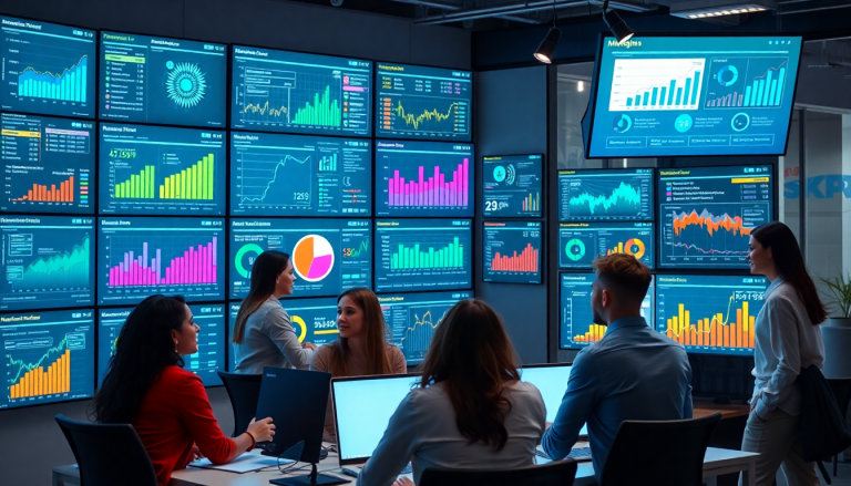 AI data visualization tool for marketing teams displaying automated marketing analytics with AI-powered dashboards and interactive reports, enhancing cross-channel visualization and campaign performance insights in a collaborative workspace.