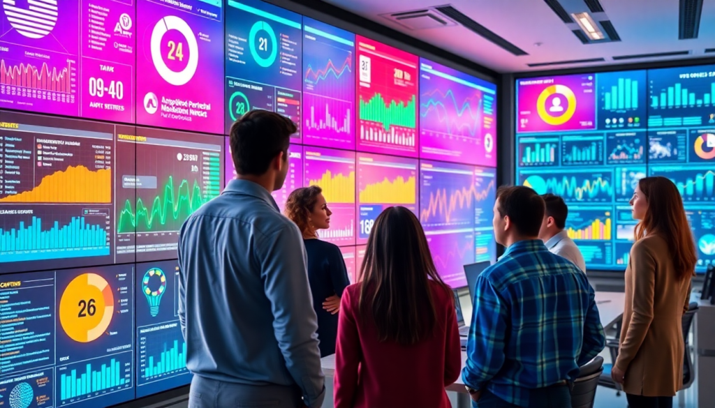 AI data visualization tool for marketing teams showcasing automated marketing analytics, AI-powered dashboards, cross-channel visualization, and real-time marketing metrics through interactive data reports.