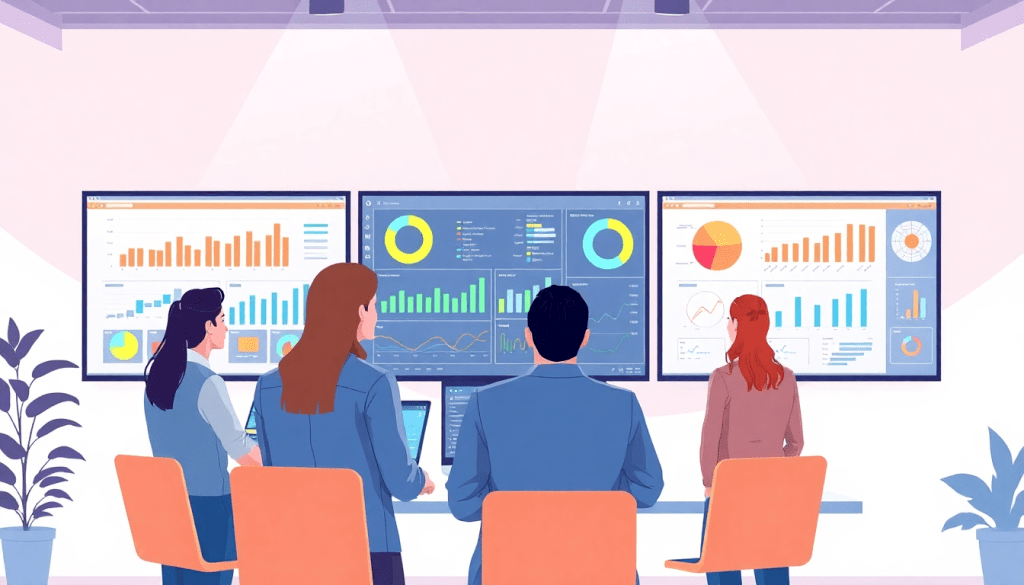 Team analyzing marketing dashboards on a client dashboard platform, highlighting NinjaCat alternative features like cross-channel reporting tools, automated marketing reports, and white-label analytics software for agency reporting automation and campaign performance tracking.