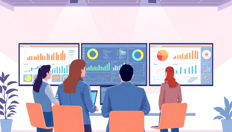 Team analyzing marketing dashboards on a client dashboard platform, highlighting NinjaCat alternative features like cross-channel reporting tools, automated marketing reports, and white-label analytics software for agency reporting automation and campaign performance tracking.
