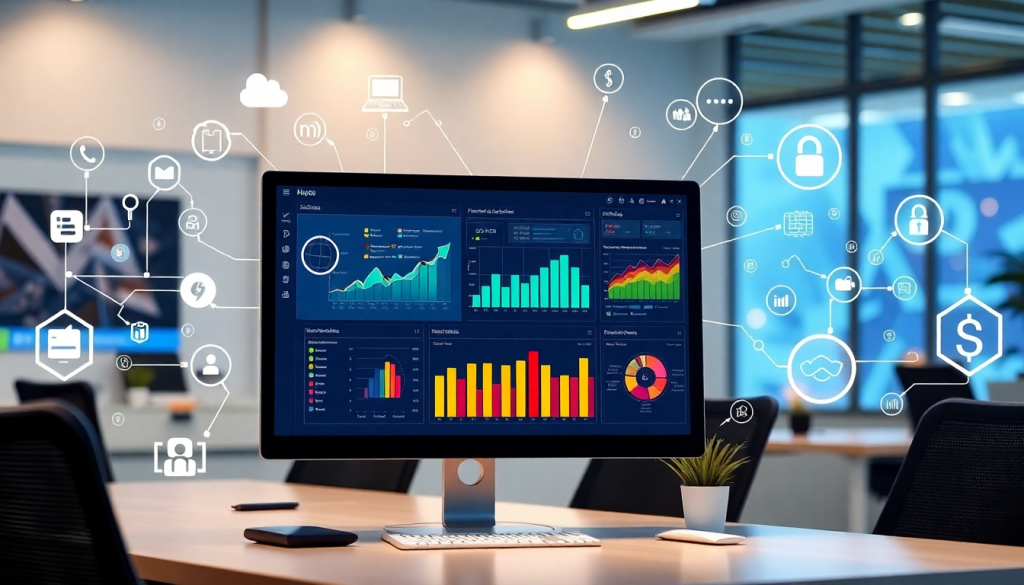 Automated KPI reporting dashboard featuring marketing analytics automation, AI reporting assistant, and cross-channel performance tracking for client analytics automation and marketing data visualization.
