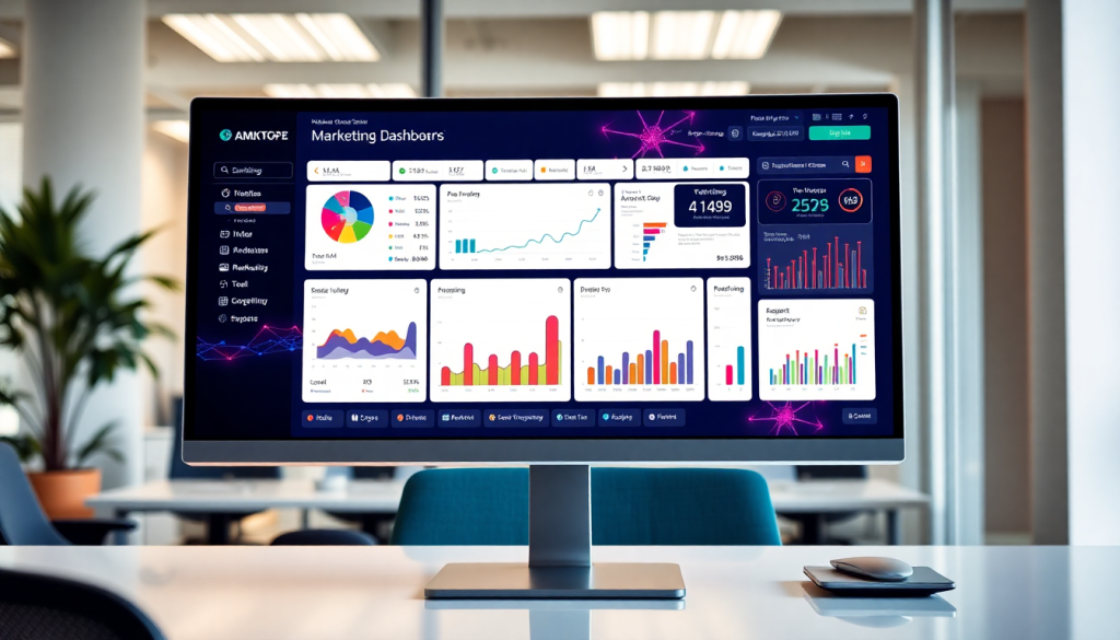 AI-powered marketing dashboard showcasing automated reporting workflows, real-time marketing analytics, and multi-channel data aggregation for enhanced campaign performance tracking with TapClicks.
