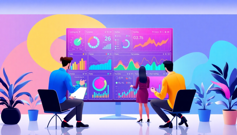 AI data visualization tool for marketing teams showcasing automated marketing analytics, AI-powered dashboards, and marketing data storytelling on a digital performance dashboard with campaign performance insights and interactive data reports.