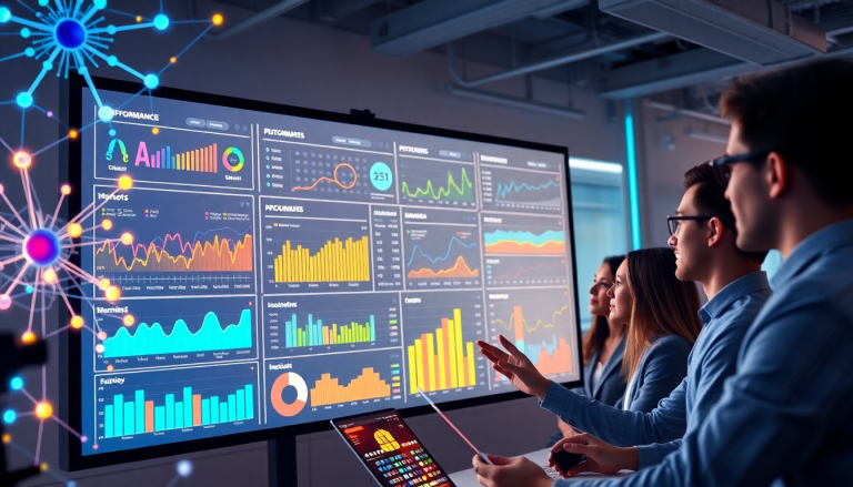 Automated KPI reporting dashboard showcasing marketing analytics automation, AI reporting assistant features, and cross-channel performance tracking on a TapClicks AI platform.