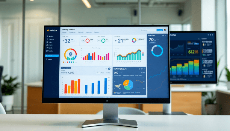 Marketing analytics dashboard displaying performance reports and cross-channel analytics for agency reporting automation, useful for Supermetrics alternative and Tapclicks reporting platform evaluation.