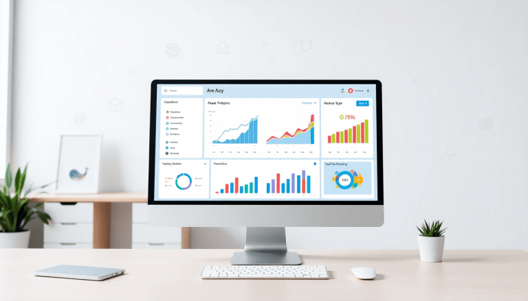 White-label marketing dashboard for agencies showcasing cross-channel reporting, customizable client dashboards, and performance tracking with automated data visualization features on a desktop screen.