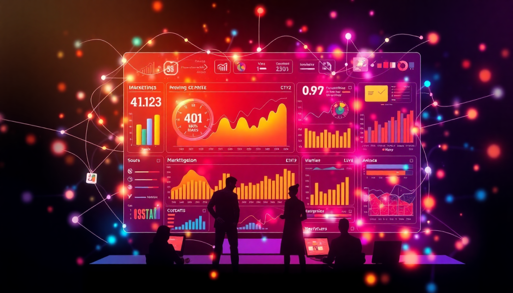 AI data visualization tool for marketing teams showcasing AI-powered dashboards, real-time marketing metrics, and cross-channel visualization with automated marketing analytics for campaign performance insights and marketing data storytelling.