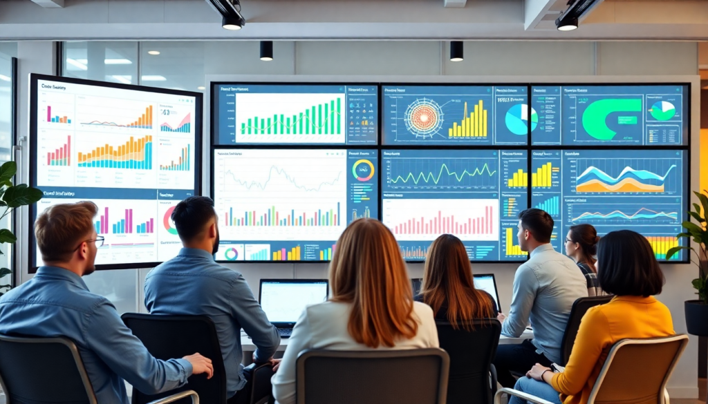 Professionals using a cross-channel reporting tool for automated marketing reports in an agency setting, ideal for those seeking a NinjaCat alternative and best competitors in client dashboard platforms and agency reporting automation.