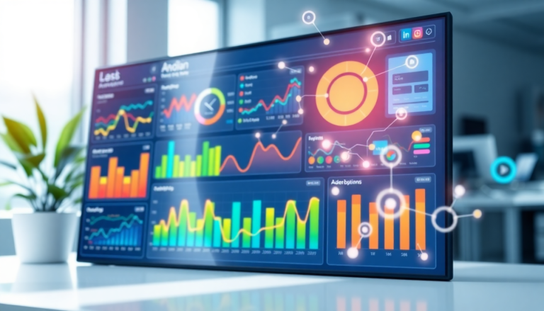 Performance marketing reporting software showing automated campaign reporting and performance analytics tool with ad spend optimization dashboard, ROAS tracking platform, conversion rate analytics, digital advertising insights, and cross-channel campaign tracking.