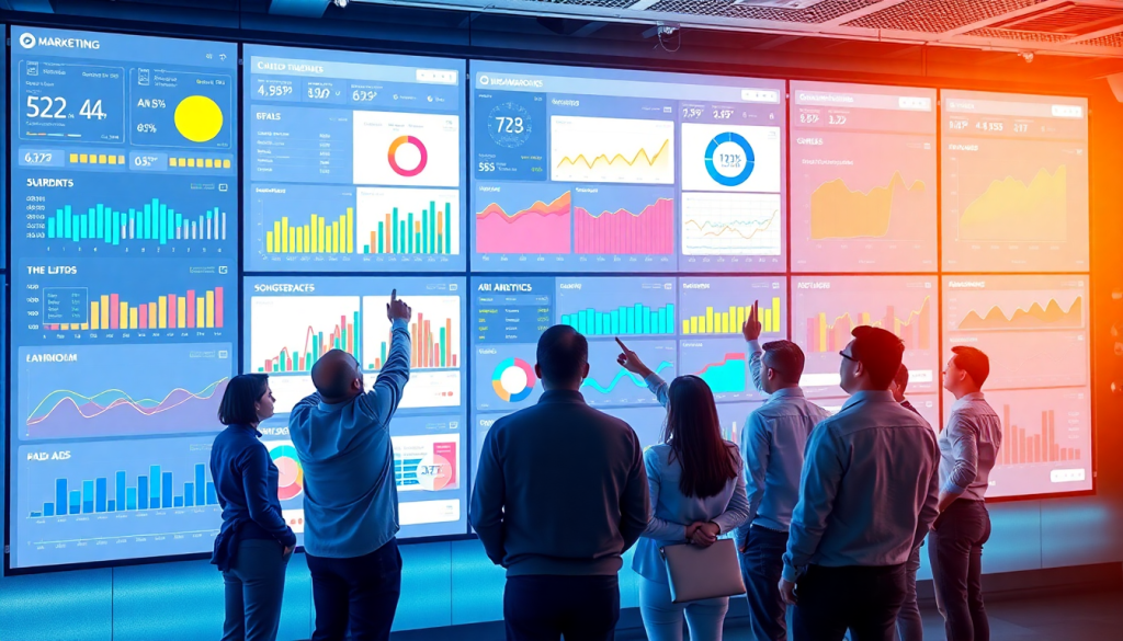 AI data visualization tool for marketing teams displaying AI-powered dashboards, automated marketing analytics, and cross-channel visualization for real-time marketing metrics and campaign performance insights.