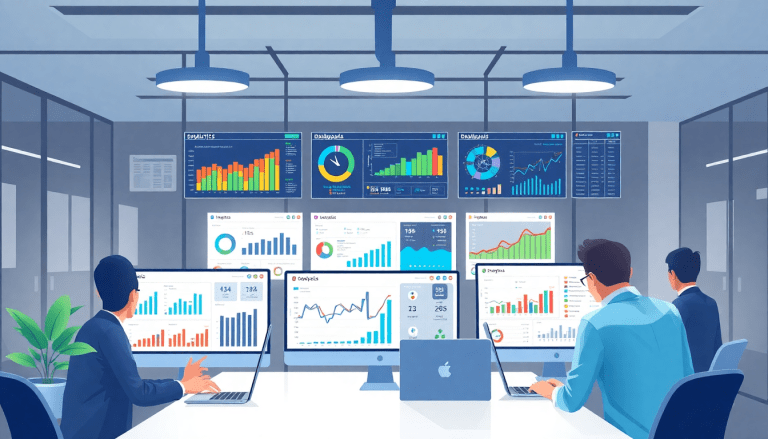 "Modern office showcasing agency reporting automation tools, focusing on NinjaCat alternatives, cross-channel reporting, and client dashboard platforms for marketing analytics and performance tracking."