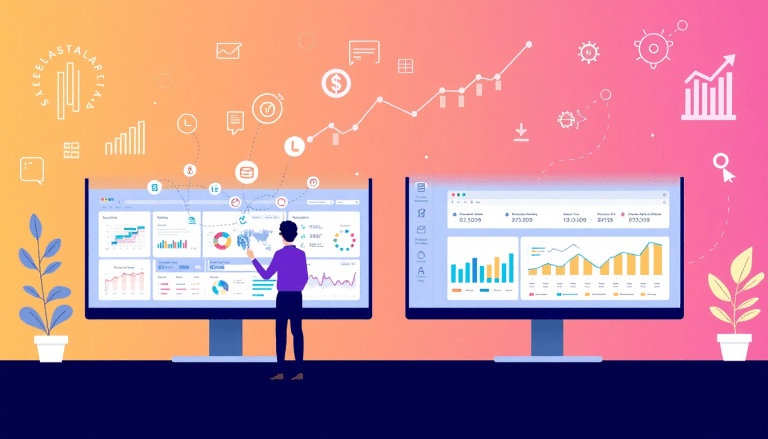 Dashboard interface showcasing a NinjaCat alternative for agencies, highlighting automated marketing reports, client dashboard platform, and cross-channel reporting tool for campaign performance tracking.