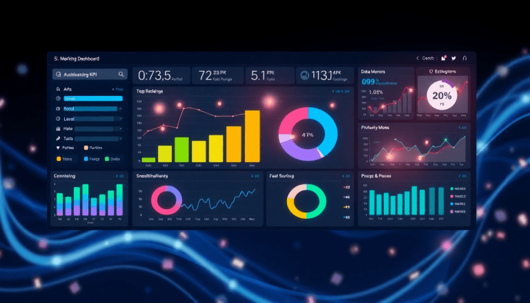 Automated KPI reporting dashboard for marketing analytics automation featuring AI reporting assistant, cross-channel performance tracking, and ROI tracking on Tapclicks AI platform.