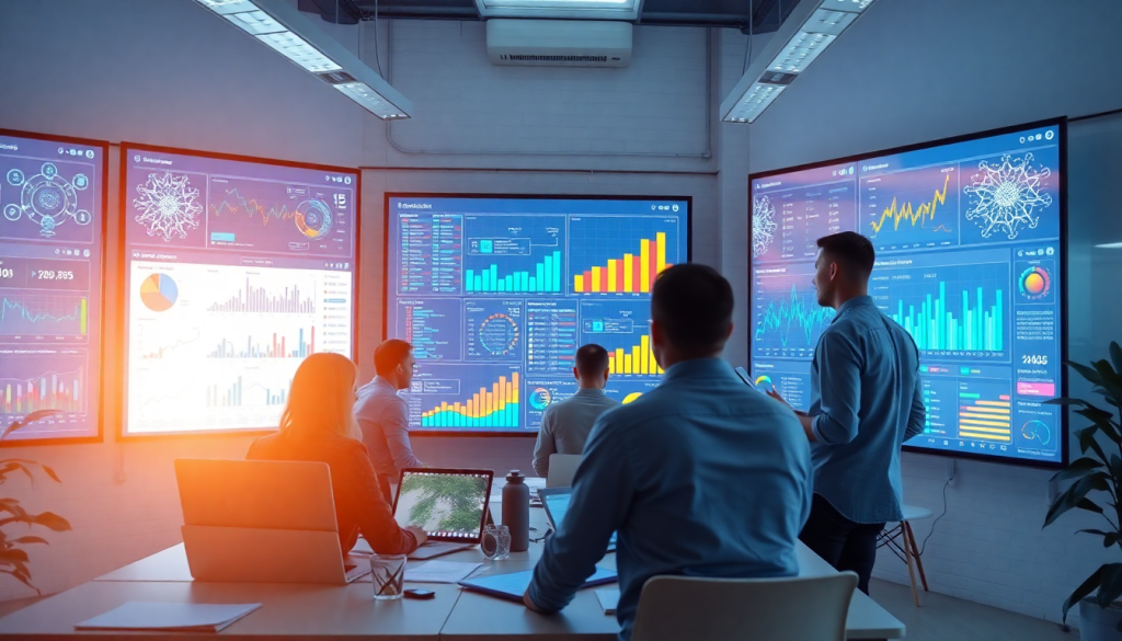 AI data visualization tool for marketing teams showcasing automated marketing analytics, AI-powered dashboards, and cross-channel visualization in a collaborative workspace.