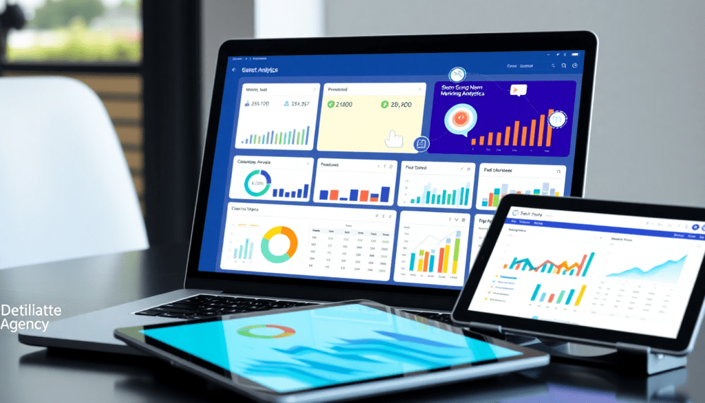 Supermetrics alternative marketing analytics dashboard displaying automated performance reports and cross-channel analytics for agency reporting automation, featuring digital marketing data visualization and performance marketing KPIs.