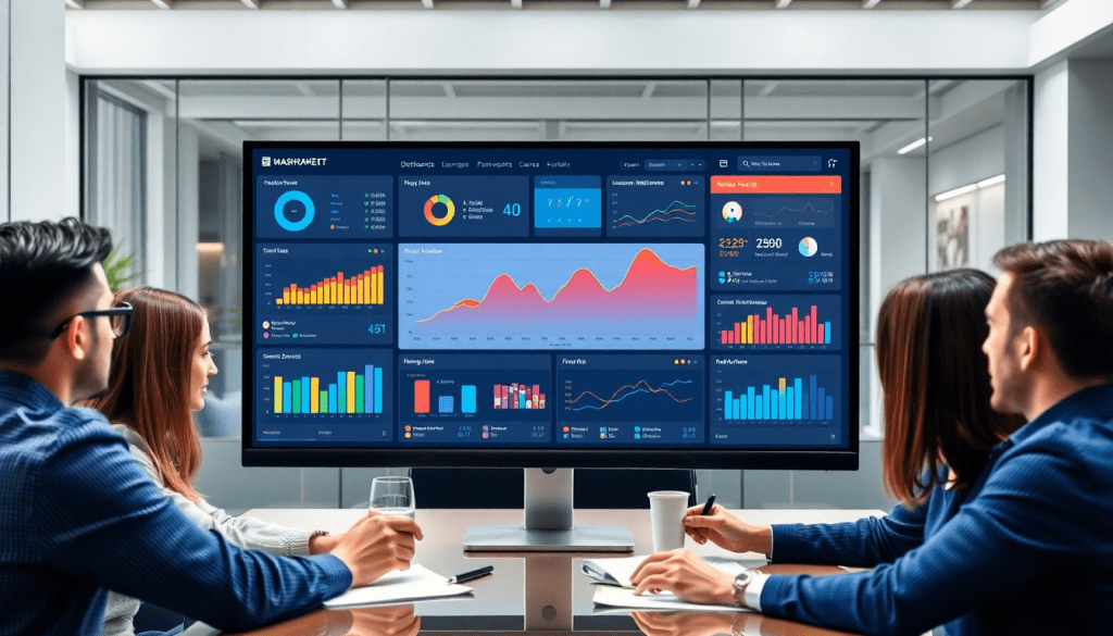 Digital marketing KPI dashboard showcasing marketing metrics visualization, performance tracking, and automated KPI reports for cross-channel analytics and ROI tracking.