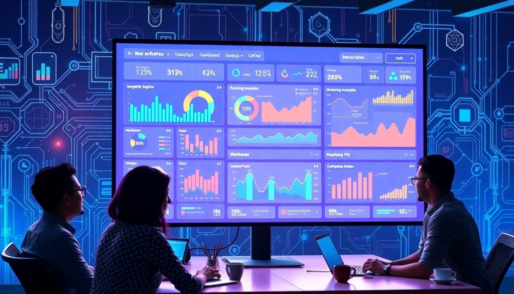 Automated KPI reporting dashboard showcasing real-time performance analytics with AI-powered marketing insights and cross-channel data visualization.