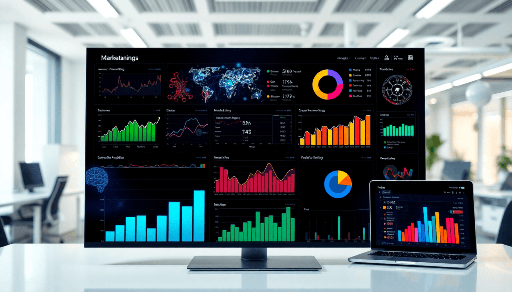 AI data visualization tool for marketing teams displaying automated dashboard creation, cross-channel performance tracking, and ROI tracking dashboard for marketing analytics automation using the TapClicks AI platform.