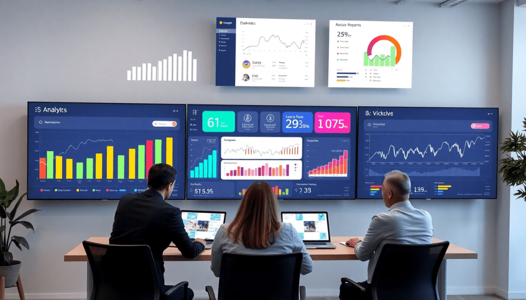 White-label marketing dashboard for agencies featuring customizable client dashboards, branded analytics software, and cross-channel agency reporting platform in a collaborative workspace.