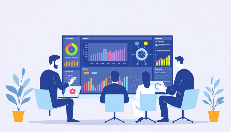 "Agency team analyzing data on a client dashboard platform for automated marketing reports and cross-channel reporting, showcasing a NinjaCat alternative with campaign performance tracking and white-label analytics software."