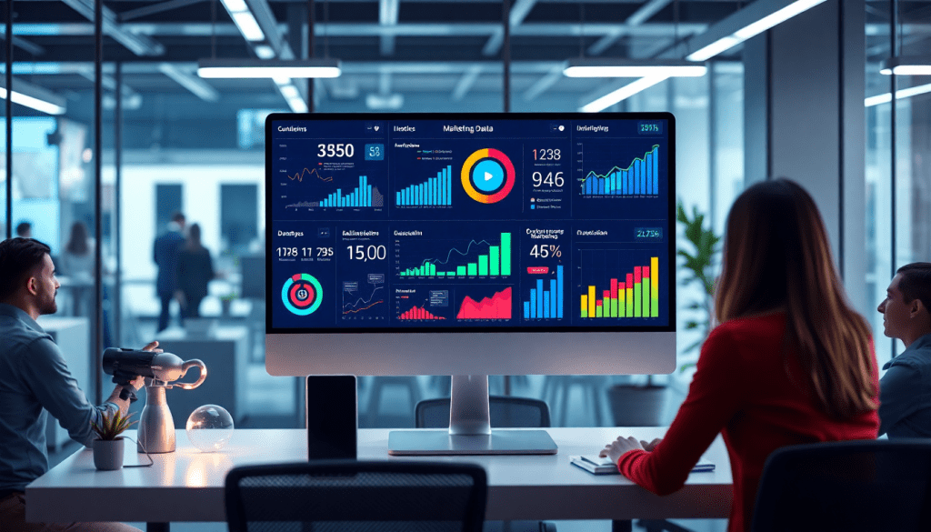AI data visualization tool for marketing teams showcasing automated marketing analytics, AI-powered dashboards, marketing data storytelling, and cross-channel visualization for campaign performance insights.