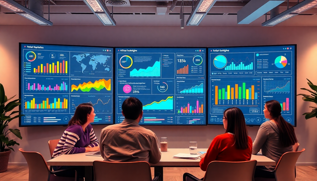 AI data visualization tool for marketing teams displaying automated marketing analytics and real-time marketing metrics on AI-powered dashboards for interactive data reports and cross-channel visualization.