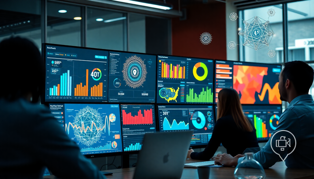 AI data visualization tool for marketing teams showcasing marketing analytics automation, AI reporting assistant, automated dashboard creation, cross-channel performance tracking, client analytics, and ROI tracking dashboard with TapClicks AI platform for campaign performance insights.