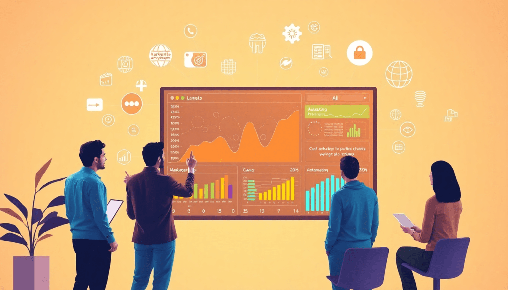 AI data visualization tool for marketing teams showcasing automated dashboard creation, marketing analytics automation, and cross-channel performance tracking for improved campaign performance insights.
