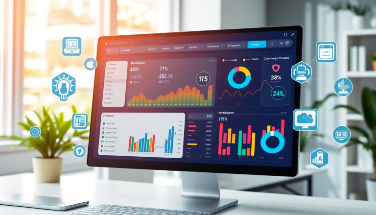 Automated KPI reporting dashboard showcasing marketing analytics automation, AI reporting assistant, cross-channel performance tracking, and marketing data visualization with TapClicks AI platform for campaign performance insights and ROI tracking.