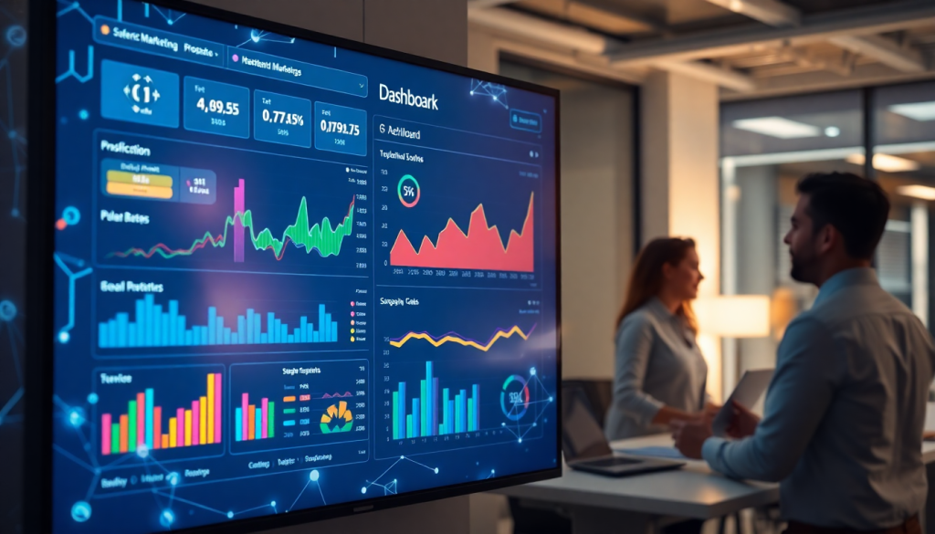 Automated KPI reporting dashboard displaying marketing analytics automation, AI reporting assistant features, and cross-channel performance tracking for client analytics and ROI visualization on the Tapclicks AI platform.
