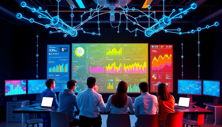 AI data visualization tool for marketing teams displaying automated dashboard creation, cross-channel performance tracking, client analytics automation, and ROI tracking, powered by the TapClicks AI platform for enhanced marketing intelligence automation and campaign performance insights.