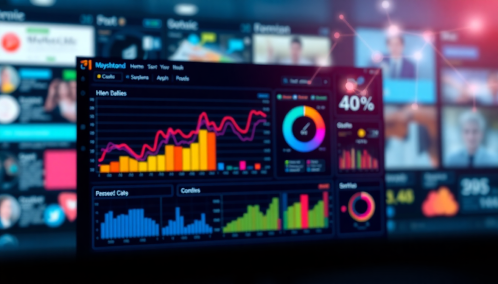 AI-powered marketing dashboard showcasing real-time analytics, campaign performance, and multi-channel data aggregation with automated reporting workflows and report scheduling automation.