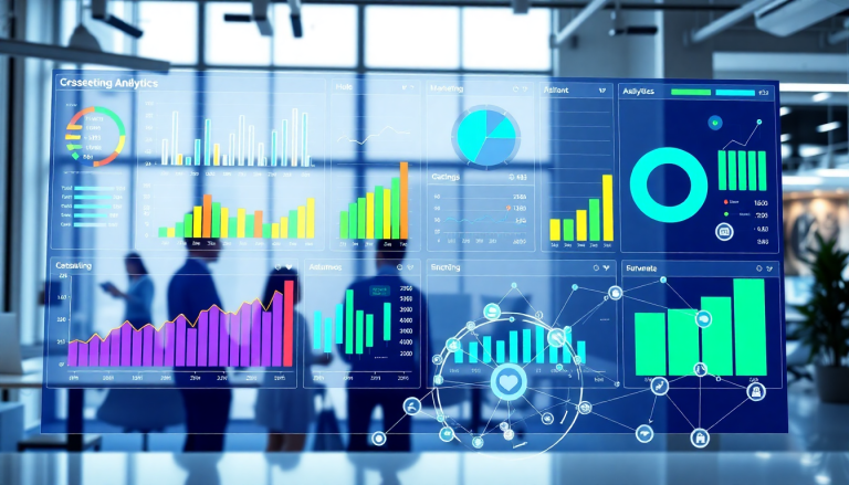 Automated KPI reporting dashboard showcasing marketing analytics automation, AI reporting assistant, and cross-channel performance tracking.