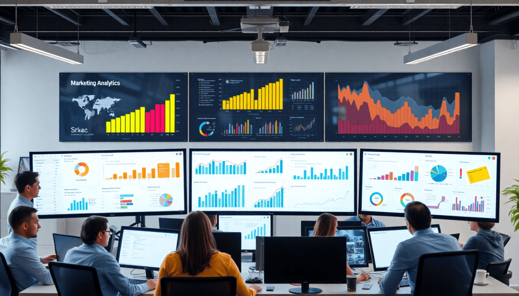 Marketing dashboard automation featuring analytics, performance reports, agency reporting automation, and cross-channel insights with data visualization.