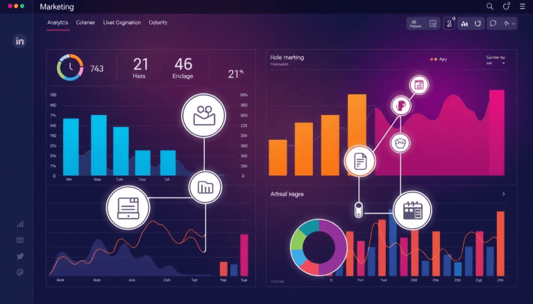 Automated KPI reporting dashboard showcasing marketing analytics automation, AI reporting assistant, and cross-channel performance tracking for enhanced campaign performance insights.