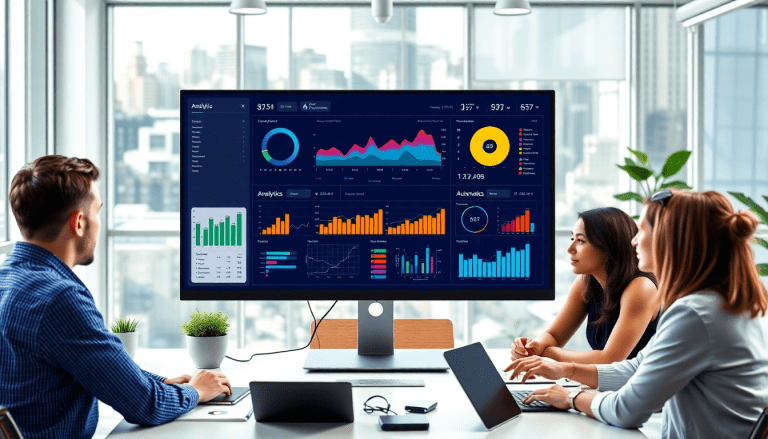 Team discussing marketing analytics dashboard featuring automated performance reports and cross-channel analytics, ideal for agency reporting automation, client dashboard insights, and performance marketing KPIs analysis, showcasing a Funnel.io alternative comparison with TapClicks reporting platform.