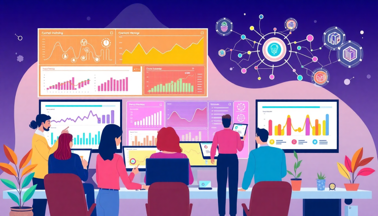 AI data visualization tool for marketing teams showcasing marketing analytics automation, AI reporting assistant, automated dashboard creation, cross-channel performance tracking, client analytics automation, marketing data visualization, ROI tracking dashboard, TapClicks AI platform, marketing intelligence automation, and campaign performance insights.