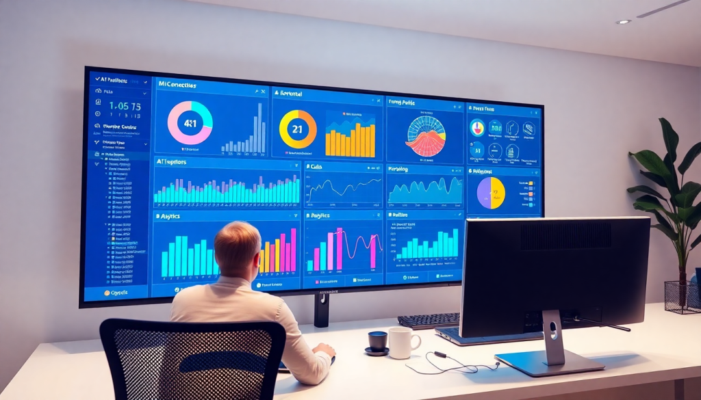 Automated KPI reporting dashboard showcasing real-time performance metrics with AI analytics, digital campaign KPI tracking, and cross-channel performance insights.