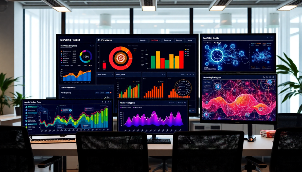 AI data visualization tool for marketing teams showcasing marketing analytics automation, AI reporting assistant features, automated dashboard creation, cross-channel performance tracking, client analytics automation, and ROI tracking dashboard capabilities, highlighting the TapClicks AI platform for marketing intelligence automation and campaign performance insights.
