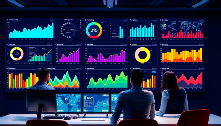 AI data visualization tool for marketing teams displaying automated dashboards for marketing analytics automation, cross-channel performance tracking, and ROI tracking insights on a TapClicks AI platform.