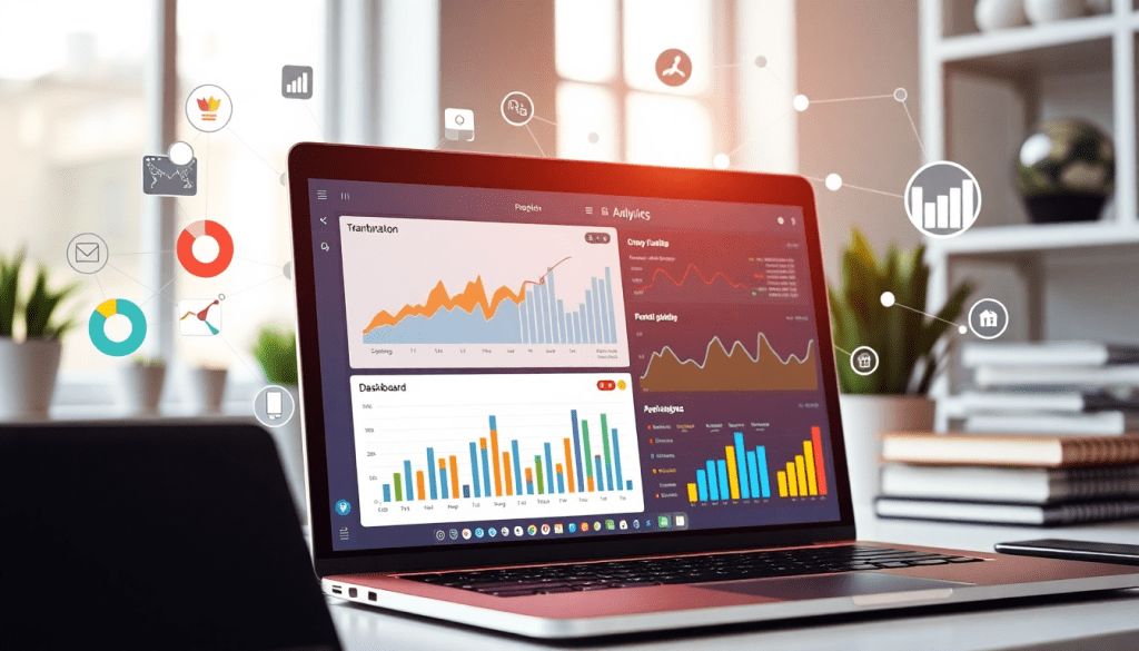 Performance marketing reporting software interface displaying automated campaign reporting, performance analytics, ad spend optimization dashboard, and ROAS tracking.