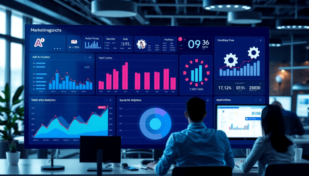 Performance marketing reporting software displaying automated campaign reporting, performance analytics tool, ad spend optimization dashboard, ROAS tracking platform, conversion rate analytics, and digital advertising insights for cross-channel campaign tracking and performance marketing automation on a paid media dashboard for client performance reports.