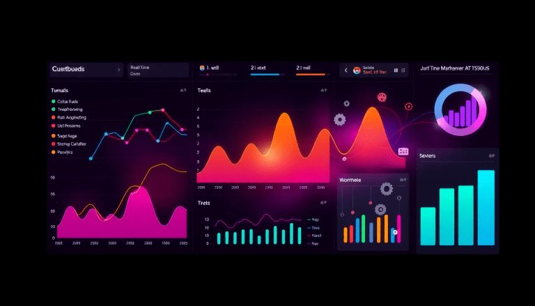 Marketing dashboard showcasing automated reporting workflows, AI-powered dashboard creation, real-time marketing analytics, multi-channel data aggregation, report scheduling automation, campaign performance dashboard, and marketing data centralization with a cross-platform dashboard builder.