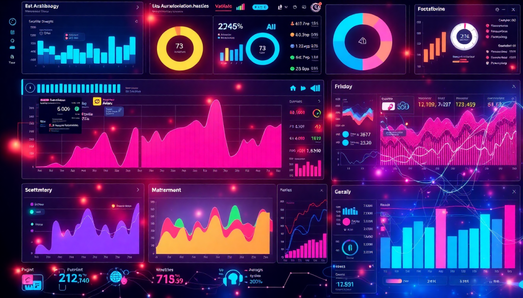AI-powered marketing dashboard showcasing automated reporting workflows, real-time marketing analytics, multi-channel data aggregation, and campaign performance visualization on TapClicks.