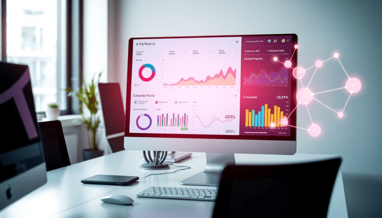 Automated KPI reporting dashboard showcasing marketing analytics automation with AI reporting assistant, cross-channel performance tracking, and marketing data visualization for enhanced campaign performance insights.