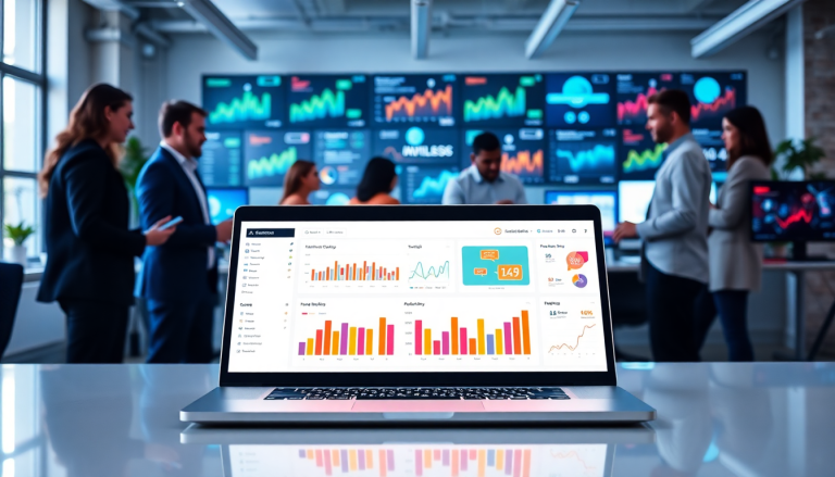 "Supermetrics alternative marketing analytics dashboard showcasing automated performance reports and agency reporting automation, with a team discussing client dashboard insights, cross-channel analytics, and emphasizing the TapClicks reporting platform and Funnel.io comparison for reporting automation for agencies and digital marketing data visualization focused on performance marketing KPIs."